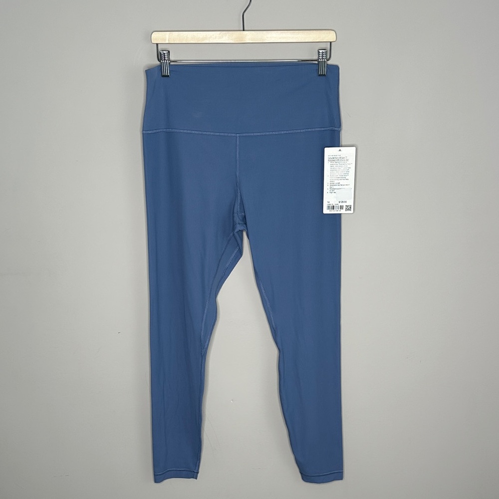 NWT lululemon Align™ High-Rise Ribbed Pant 28"  Oasis Blue